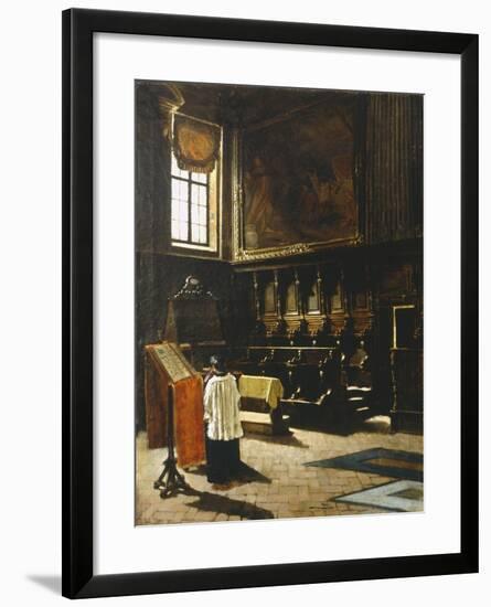 The Choir of the Church of St Anthony in Milan, 1879-Giovanni Segantini-Framed Giclee Print