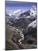 The Chola Valley in Sagarmatha National Park, UNESCO World Heritage Site, Himalayas, Nepal, Asia-John Woodworth-Mounted Photographic Print