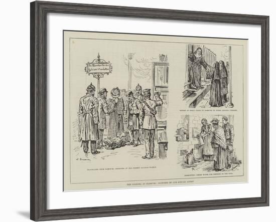 The Cholera at Hamburg-Johann Nepomuk Schonberg-Framed Giclee Print