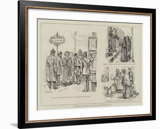 The Cholera at Hamburg-Johann Nepomuk Schonberg-Framed Giclee Print