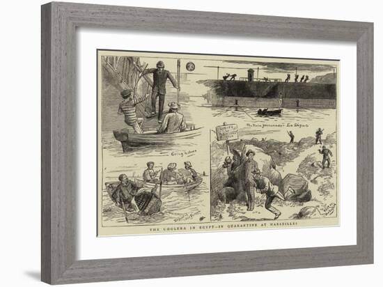 The Cholera in Egypt, in Quarantine at Marseilles-null-Framed Giclee Print