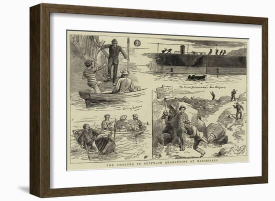 The Cholera in Egypt, in Quarantine at Marseilles-null-Framed Giclee Print