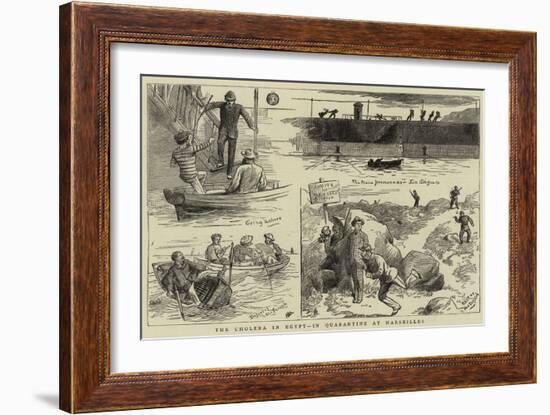 The Cholera in Egypt, in Quarantine at Marseilles-null-Framed Giclee Print