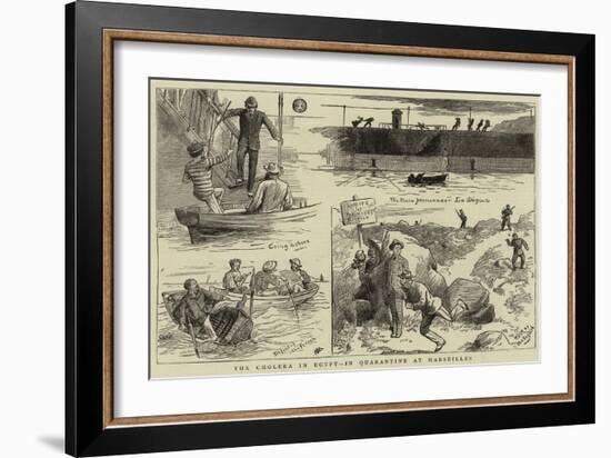 The Cholera in Egypt, in Quarantine at Marseilles-null-Framed Giclee Print