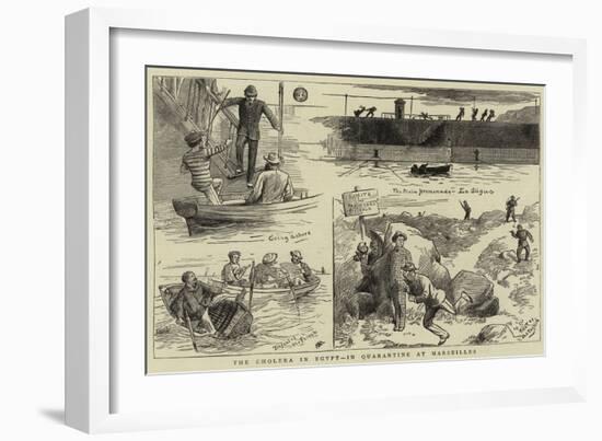 The Cholera in Egypt, in Quarantine at Marseilles-null-Framed Giclee Print