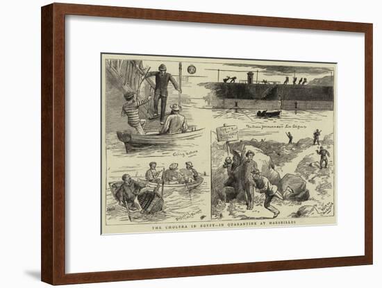 The Cholera in Egypt, in Quarantine at Marseilles-null-Framed Giclee Print