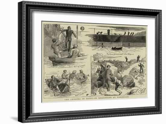 The Cholera in Egypt, in Quarantine at Marseilles-null-Framed Giclee Print