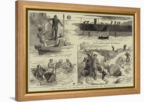 The Cholera in Egypt, in Quarantine at Marseilles-null-Framed Premier Image Canvas