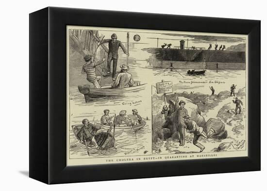 The Cholera in Egypt, in Quarantine at Marseilles-null-Framed Premier Image Canvas