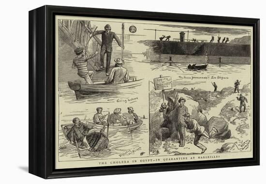 The Cholera in Egypt, in Quarantine at Marseilles-null-Framed Premier Image Canvas