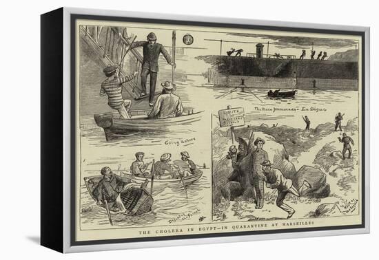 The Cholera in Egypt, in Quarantine at Marseilles-null-Framed Premier Image Canvas