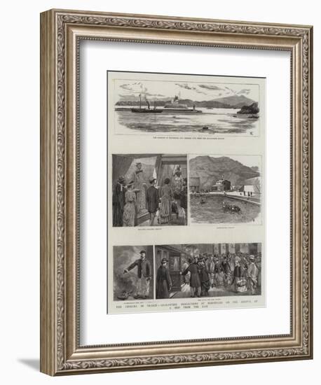 The Cholera in France, Quarantine Precautions at Marseilles on the Arrival of a Ship from the East-null-Framed Giclee Print