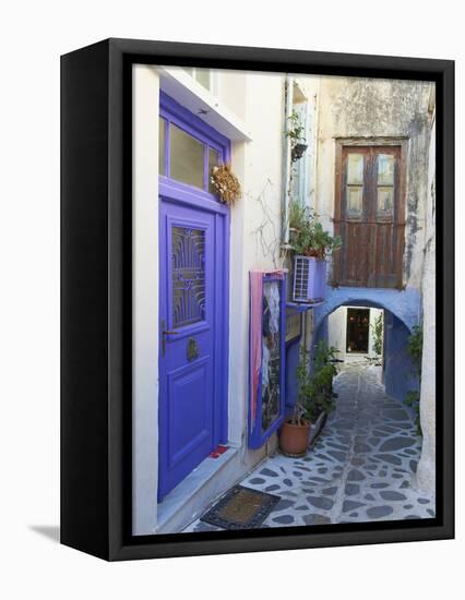 The Chora (Hora), the Kastro Old City, Naxos , Cyclades Islands, Greek Islands, Greece, Europe-Tuul-Framed Premier Image Canvas