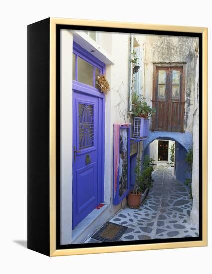 The Chora (Hora), the Kastro Old City, Naxos , Cyclades Islands, Greek Islands, Greece, Europe-Tuul-Framed Premier Image Canvas