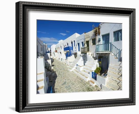 The Chora Village, Kastro, Folegandros, Cyclades Islands, Greek Islands, Greece, Europe,-Tuul-Framed Photographic Print