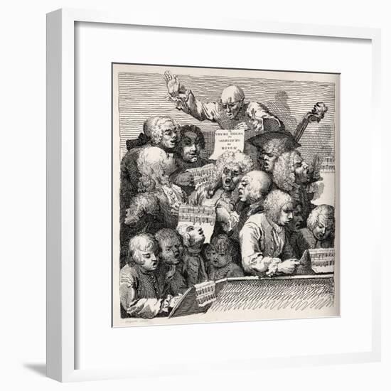The Chorus, from 'The Works of William Hogarth', Published 1833-William Hogarth-Framed Giclee Print