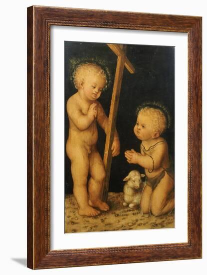 The Christ Child Blessing the Infant Saint John the Baptist-Lucas Cranach the Elder-Framed Giclee Print