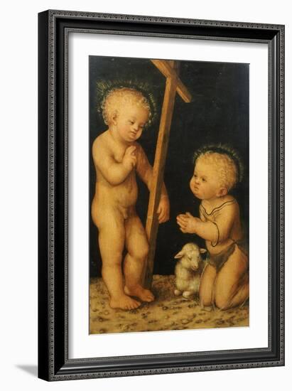 The Christ Child Blessing the Infant Saint John the Baptist-Lucas Cranach the Elder-Framed Giclee Print