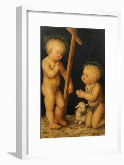 The Christ Child Blessing the Infant Saint John the Baptist-Lucas Cranach the Elder-Framed Giclee Print