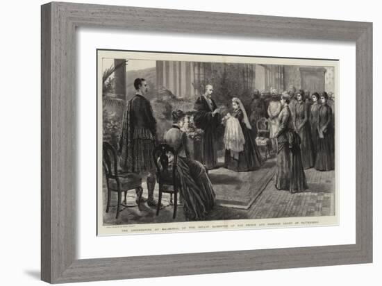 The Christening at Balmoral of the Infant Daughter of the Prince and Princess Henry of Battenberg-Robert Pritchett-Framed Giclee Print