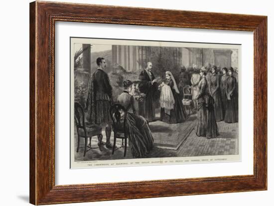 The Christening at Balmoral of the Infant Daughter of the Prince and Princess Henry of Battenberg-Robert Pritchett-Framed Giclee Print