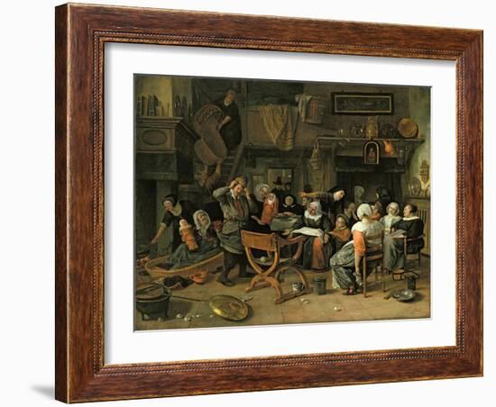 The Christening Feast, 1668-Jan Havicksz Steen-Framed Giclee Print