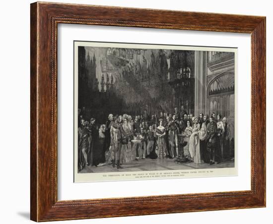 The Christening of H R H the Prince of Wales in St George's Chapel, Windsor Castle, 25 January 1842-Sir George Hayter-Framed Giclee Print