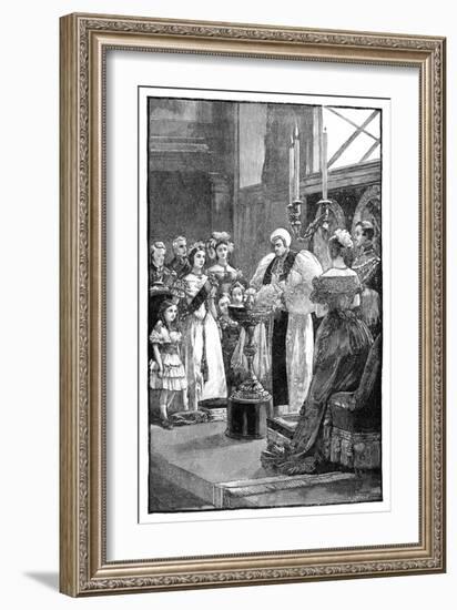 The Christening of Princess Louise, C1848-William Heysham Overend-Framed Giclee Print