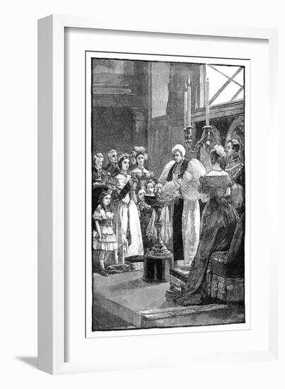 The Christening of Princess Louise, C1848-William Heysham Overend-Framed Giclee Print