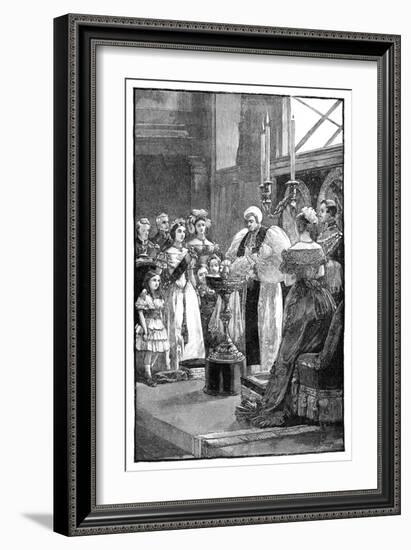 The Christening of Princess Louise, C1848-William Heysham Overend-Framed Giclee Print