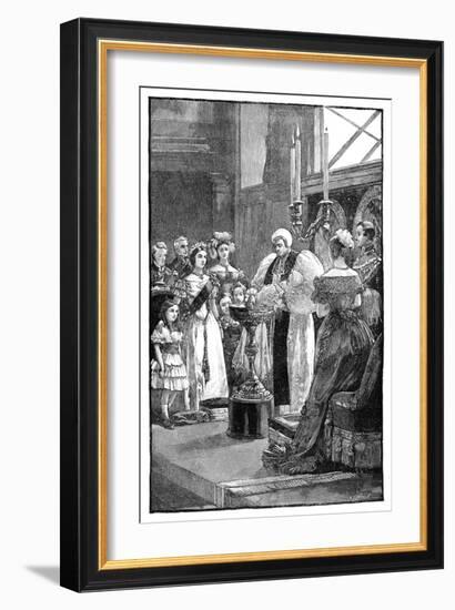 The Christening of Princess Louise, C1848-William Heysham Overend-Framed Giclee Print