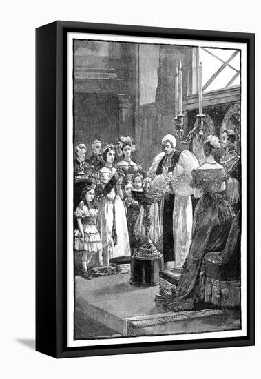 The Christening of Princess Louise, C1848-William Heysham Overend-Framed Premier Image Canvas