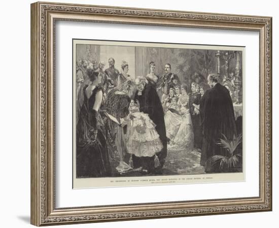 The Christening of Princess Victoria Louisa, the Infant Daughter of the German Emperor, at Potsdam-Thomas Walter Wilson-Framed Giclee Print