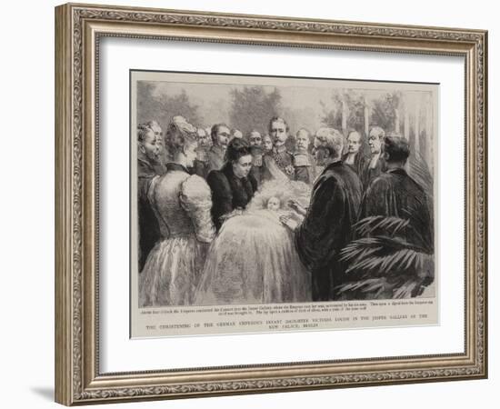 The Christening of the German Emperor's Infant Daughter Victoria Louise in the Jasper Gallery of th-null-Framed Giclee Print