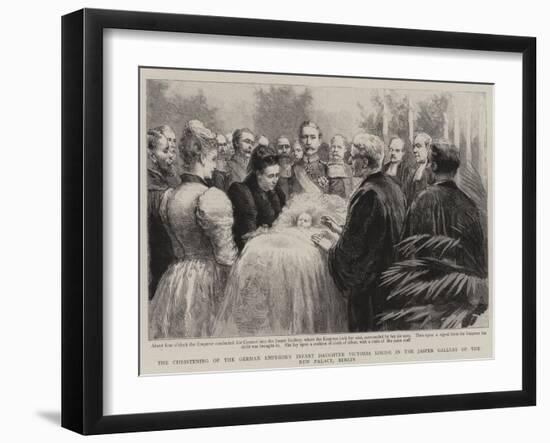 The Christening of the German Emperor's Infant Daughter Victoria Louise in the Jasper Gallery of th-null-Framed Giclee Print