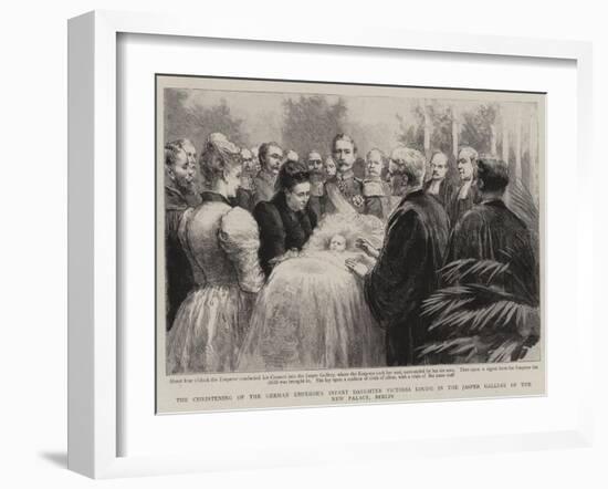 The Christening of the German Emperor's Infant Daughter Victoria Louise in the Jasper Gallery of th-null-Framed Giclee Print