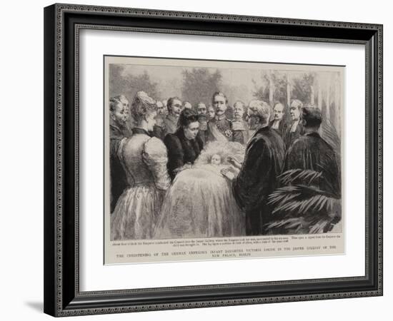 The Christening of the German Emperor's Infant Daughter Victoria Louise in the Jasper Gallery of th-null-Framed Giclee Print