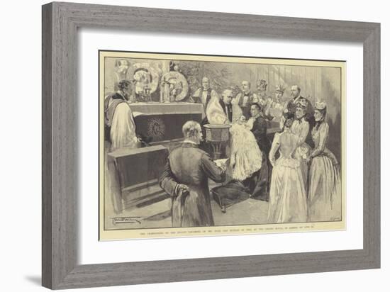 The Christening of the Infant Daughter of the Duke and Duchess of Fife-Thomas Walter Wilson-Framed Giclee Print