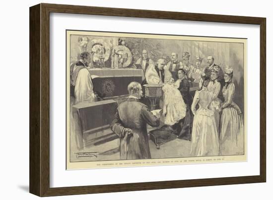 The Christening of the Infant Daughter of the Duke and Duchess of Fife-Thomas Walter Wilson-Framed Giclee Print