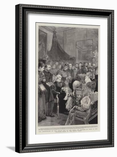 The Christening of the Infant Son of the Duke and Duchess of York in the Drawing-Room of the White-null-Framed Giclee Print