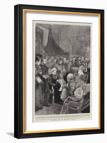 The Christening of the Infant Son of the Duke and Duchess of York in the Drawing-Room of the White-null-Framed Giclee Print