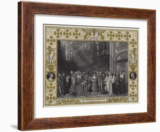 The Christening of the Prince of Wales in St George's Chapel, Windsor Castle, 25 January 1842-Sir George Hayter-Framed Giclee Print