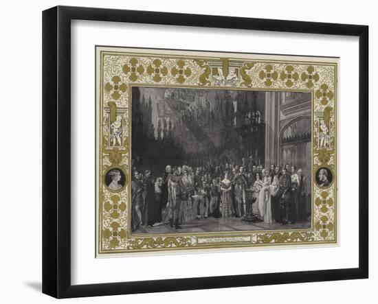 The Christening of the Prince of Wales in St George's Chapel, Windsor Castle, 25 January 1842-Sir George Hayter-Framed Giclee Print