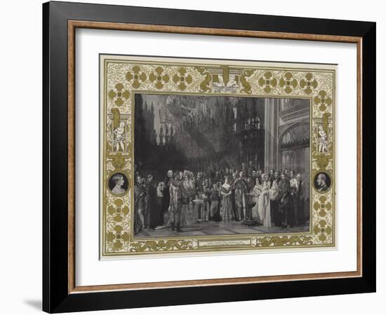 The Christening of the Prince of Wales in St George's Chapel, Windsor Castle, 25 January 1842-Sir George Hayter-Framed Giclee Print