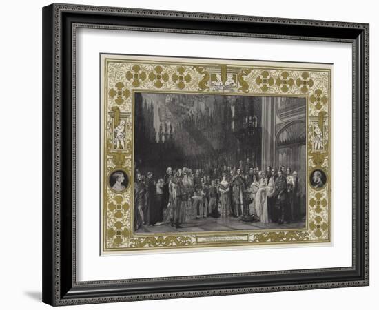 The Christening of the Prince of Wales in St George's Chapel, Windsor Castle, 25 January 1842-Sir George Hayter-Framed Giclee Print