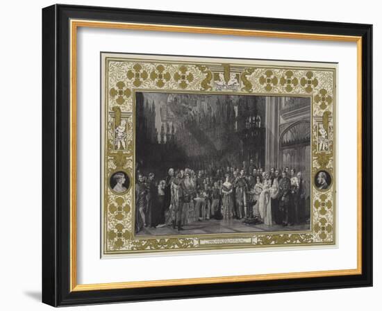 The Christening of the Prince of Wales in St George's Chapel, Windsor Castle, 25 January 1842-Sir George Hayter-Framed Giclee Print