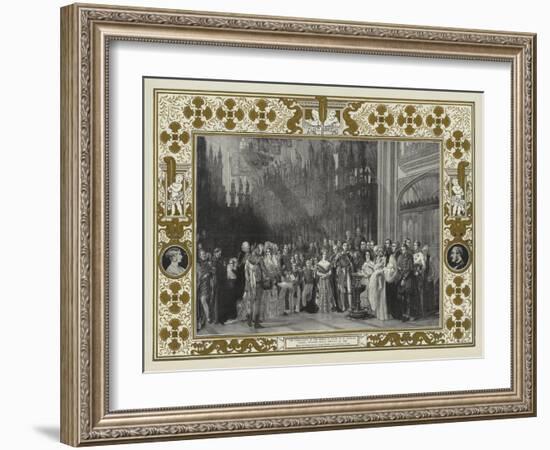 The Christening of the Prince of Wales in St George's Chapel, Windsor Castle, 25 January 1842-Sir George Hayter-Framed Giclee Print