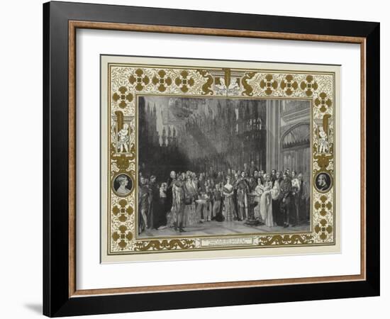 The Christening of the Prince of Wales in St George's Chapel, Windsor Castle, 25 January 1842-Sir George Hayter-Framed Giclee Print