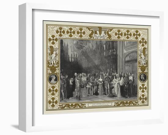 The Christening of the Prince of Wales in St George's Chapel, Windsor Castle, 25 January 1842-Sir George Hayter-Framed Giclee Print