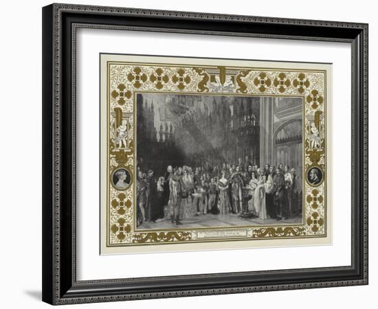 The Christening of the Prince of Wales in St George's Chapel, Windsor Castle, 25 January 1842-Sir George Hayter-Framed Giclee Print